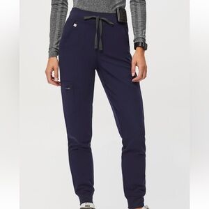 Figs Navy Blue Zamora Scrub Jogger High Waisted Pant